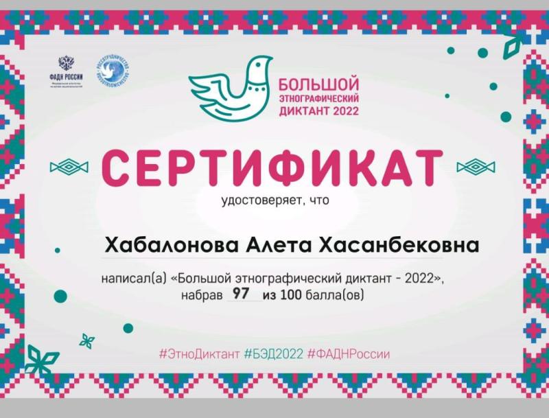 Сертификат 